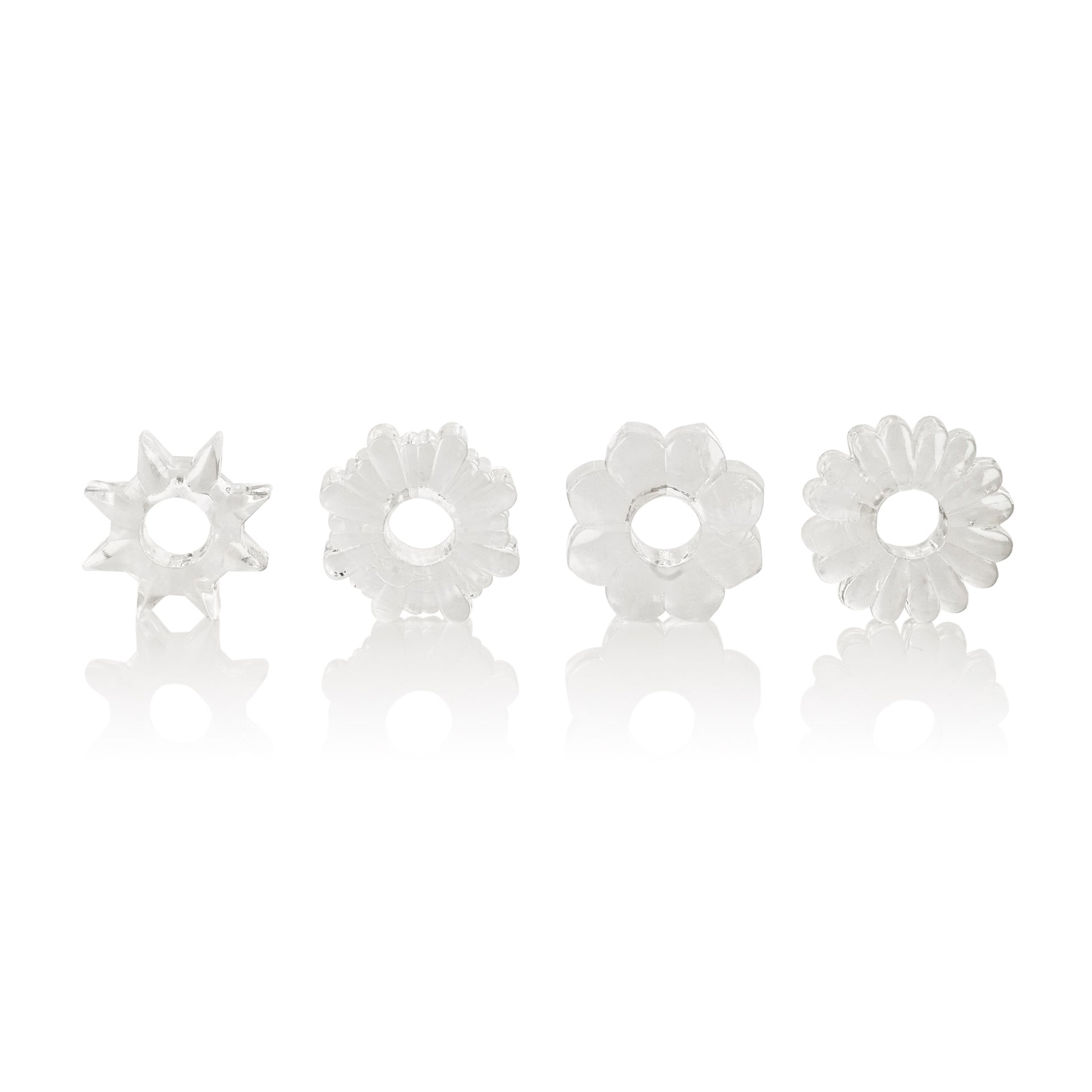 CalExotics Basic Essentials 4 Pack - Clear Stretchy Enhancers