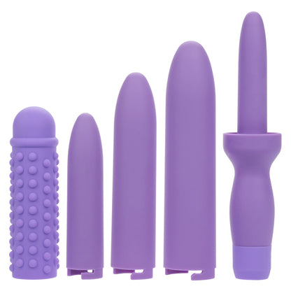 Dr. Laura Berman Rechargeable Dilators Set of 4 Locking Sizes with Sleeve – Purple