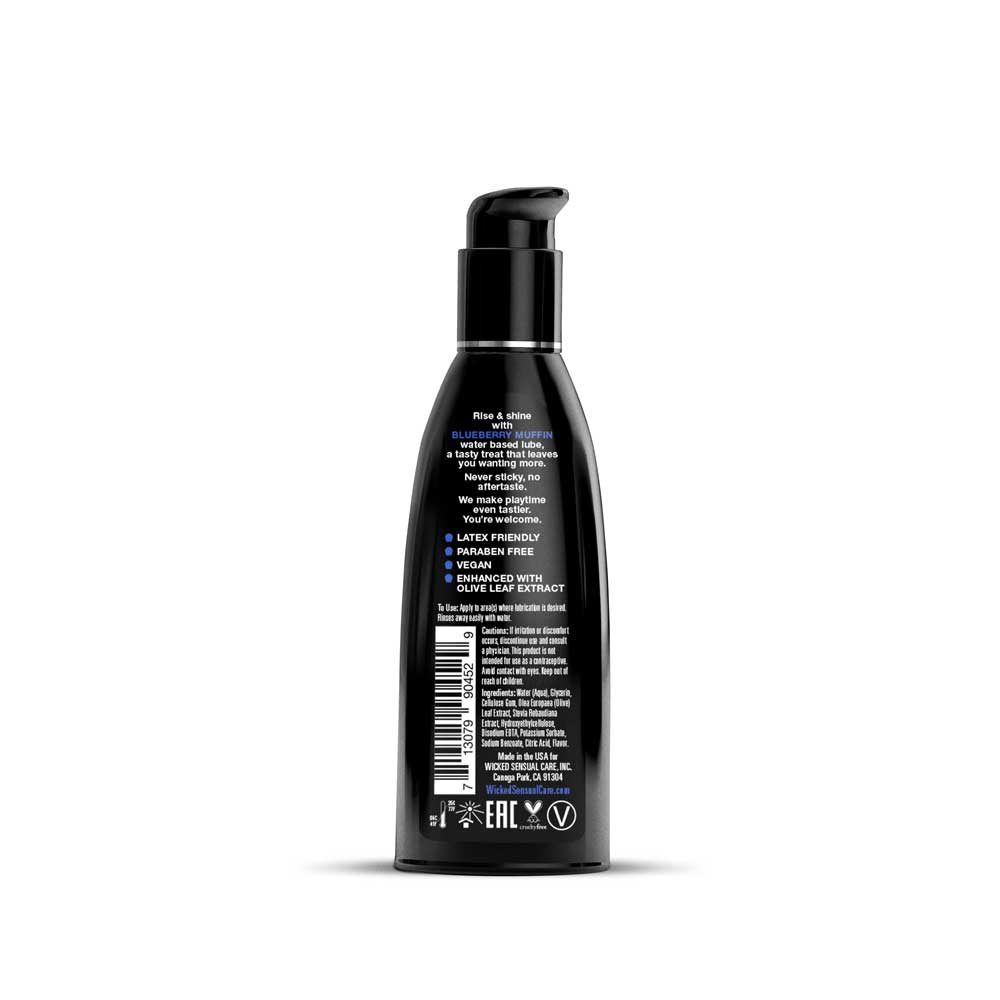 Wicked Sensual Care Aqua Blueberry Muffin Water-Based Intimate Lubricant – 2 Fl. Oz.