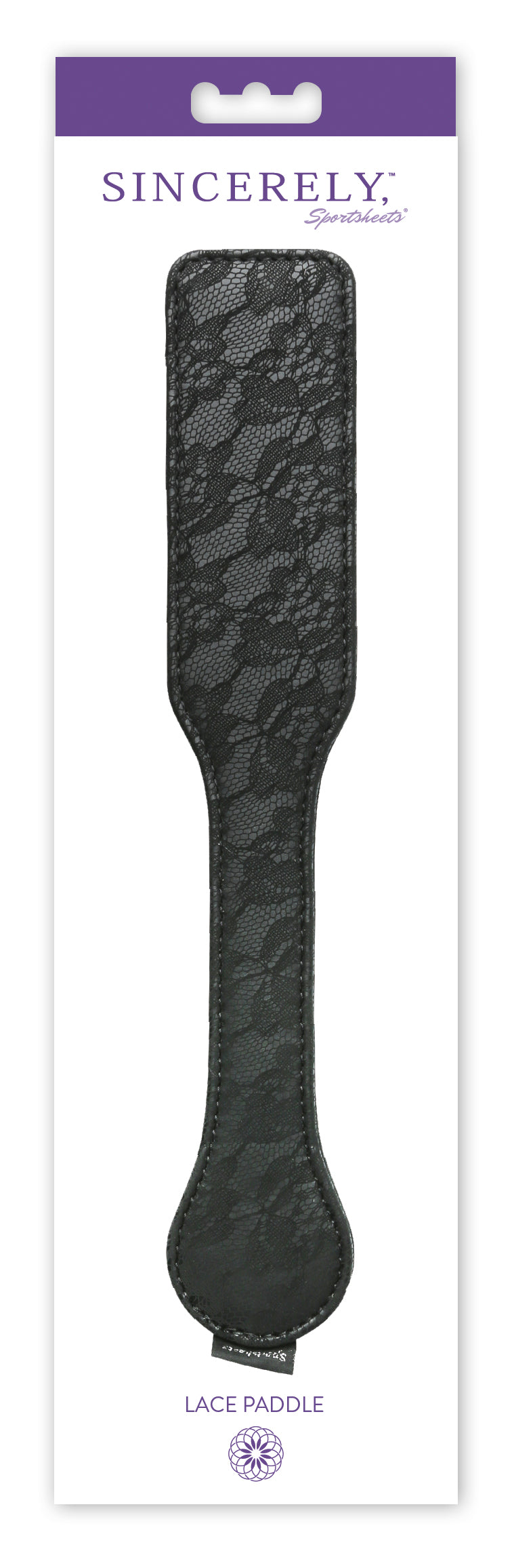 Sportsheets Sincerely Lace Paddle – 12 Inch Lightweight Paddle – Black