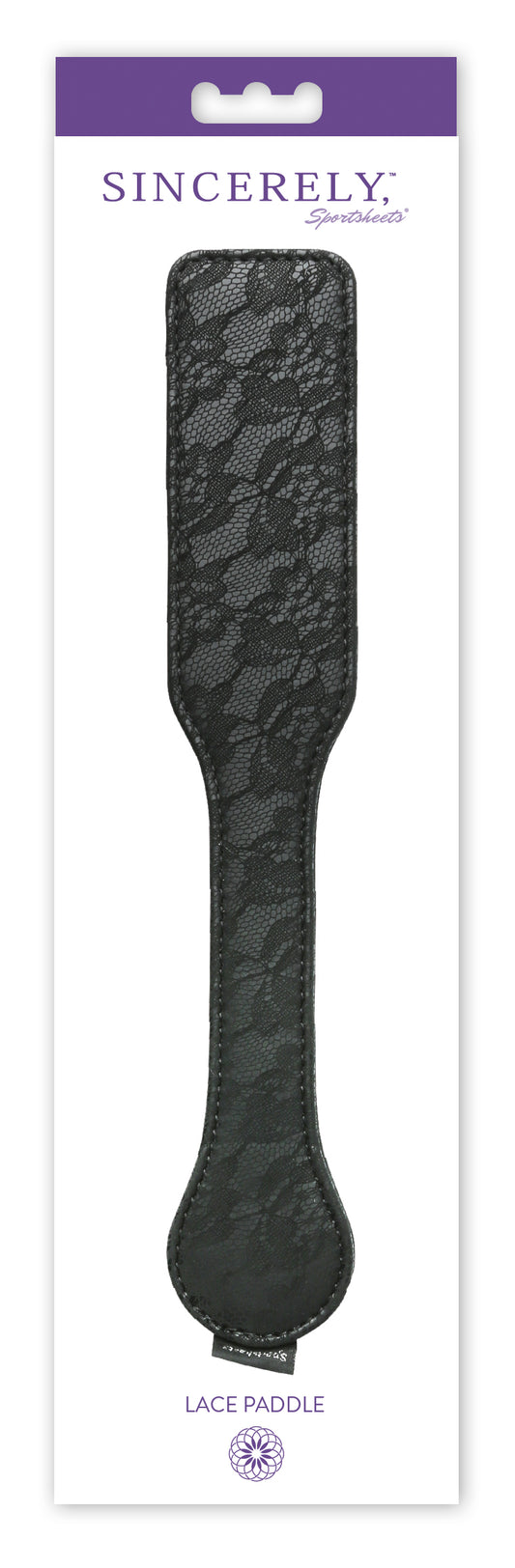 Sportsheets Sincerely Lace Paddle – 12 Inch Lightweight Paddle – Black