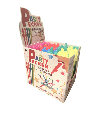 Hott Products Party Pecker Sipping Straws – Assorted Colors, 144 Pcs