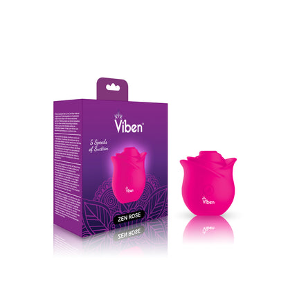 Viben Zen Rose Hot Pink Nipple and Clitoral Stimulator with 10 Functions