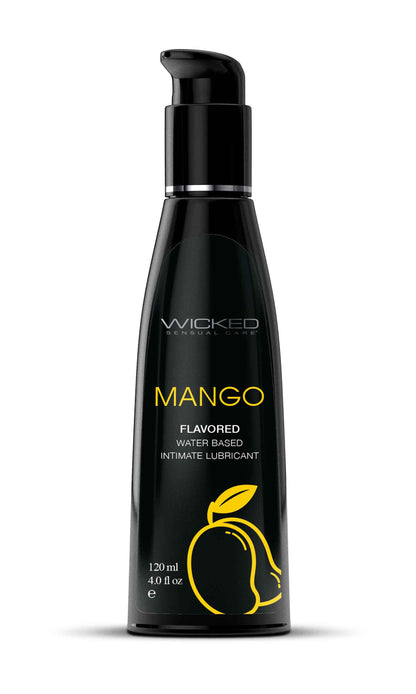 Wicked Aqua Mango Flavored Water-Based Intimate Lubricant – 4 Fl. Oz.