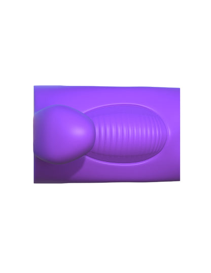 Fantasy C-Ringz Ultimate Couples Cage - Purple - Vibrating Cock Ring with Clitoral Stimulator