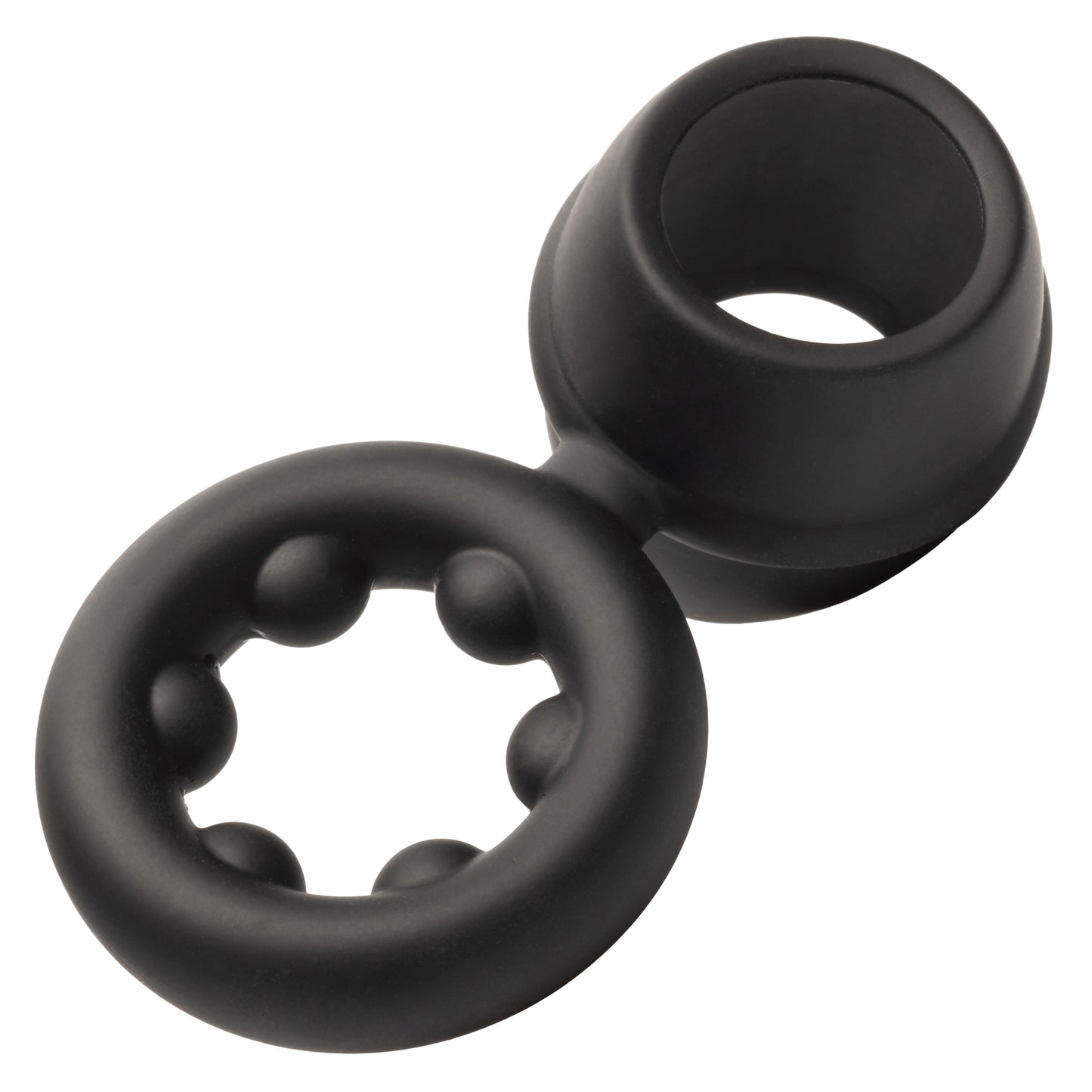 CalExotics Alpha Liquid Silicone Dual Support Magnum Ring – Black