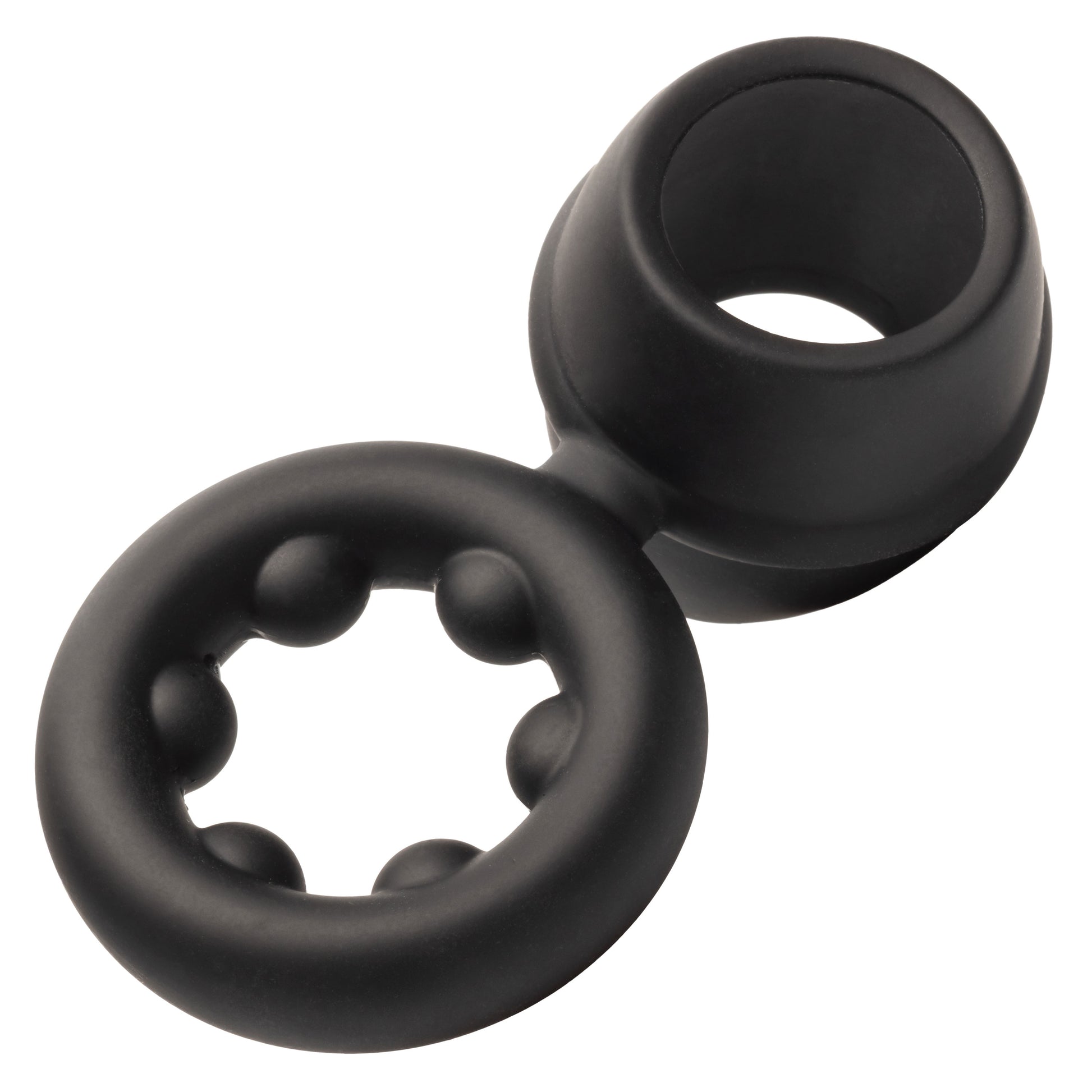 CalExotics Alpha Liquid Silicone Dual Support Magnum Ring – Black
