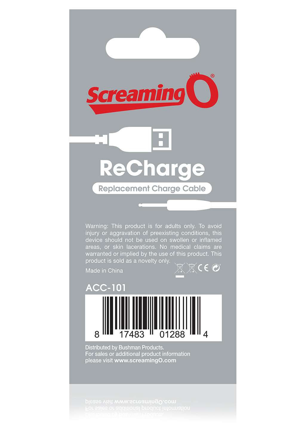 Screaming O ReCharge Charging Cable for Screaming O Products – White