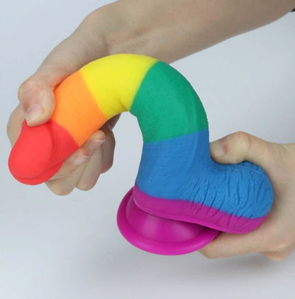 7.5" Pride Dildo - Rainbow