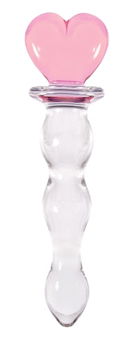 NS Novelties Crystal Heart of Glass - Pink Wand with Decorative Holder