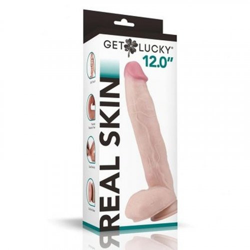 Real Skin 12 Dual Layer Dildo - Realistic Beige