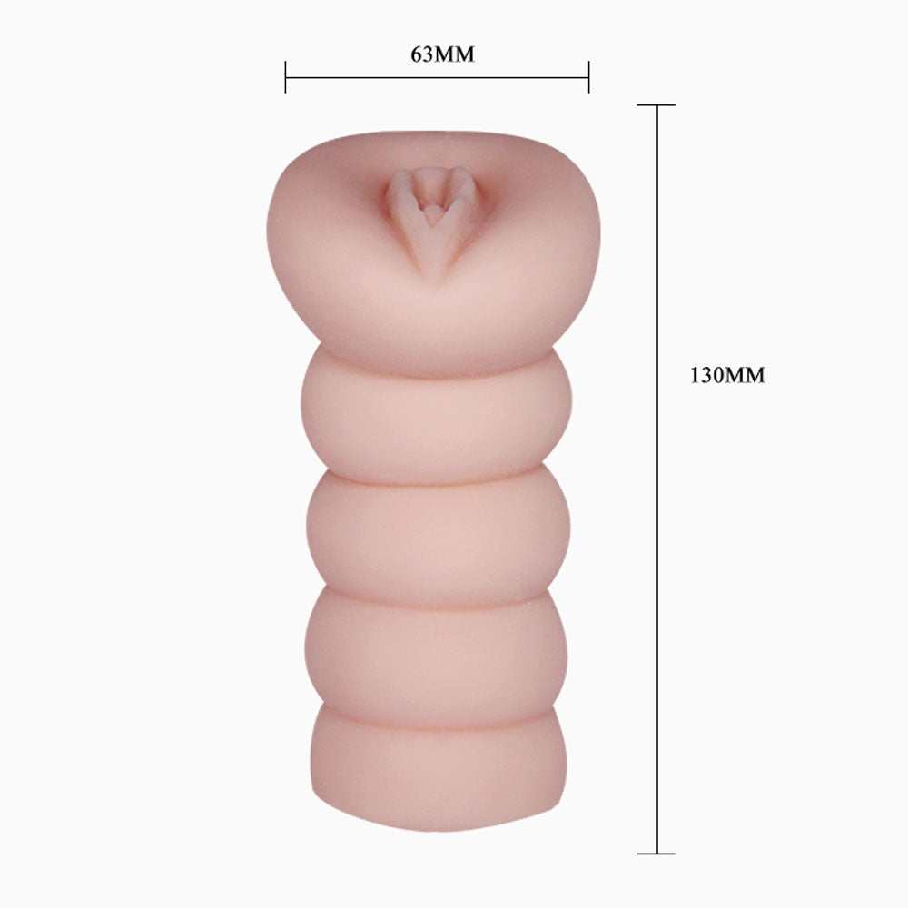 Pretty Love Crazy Bull Realistic Anime Girl 3D Vagina Masturbator - Beige