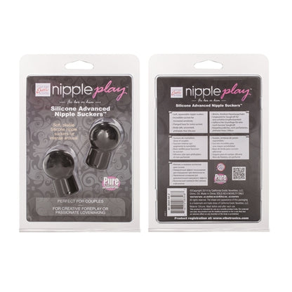 CalExotics Nipple Play Silicone Nipple Suckers – Black, Advanced Bulb Design