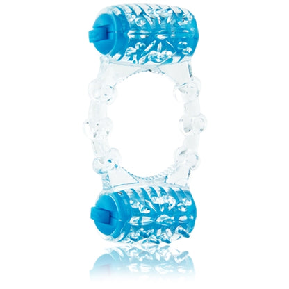 Screaming O Two-O Double Pleasure Ring - Vibrating - Blue