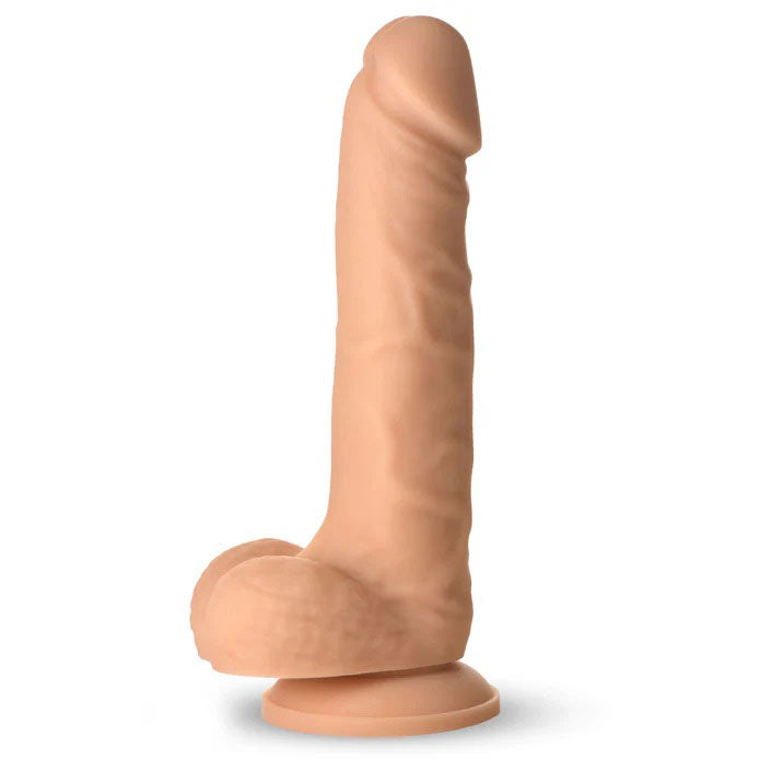 Curve Toys Easy Riders 7" Silicone Dildo with Balls - Beige