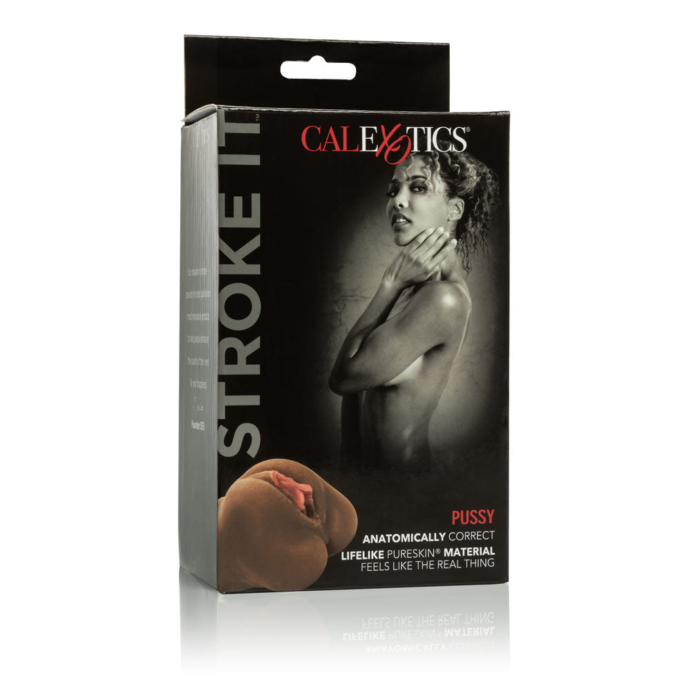 CalExotics Stroke It Pussy - Realistic Stroker - Brown