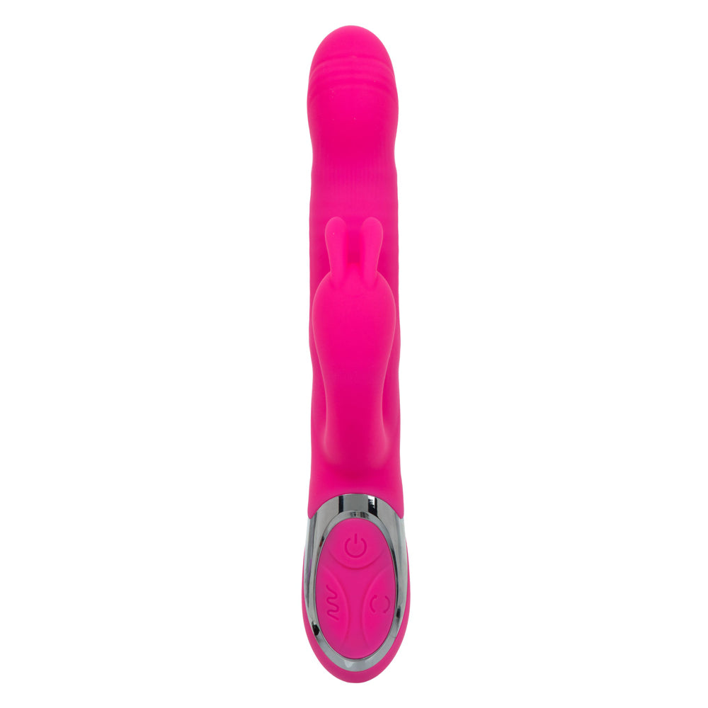 CalExotics Enchanted Wave Action Bunny - Pink - Dual Massager with Triple Motors