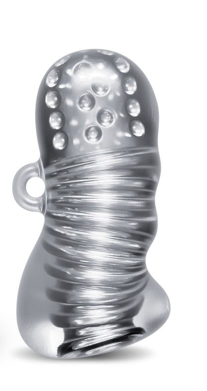 Rize Squeezy – Clear Male Stroker with Multi-Textured Chambers