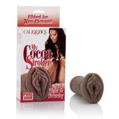 CalExotics My Cocoa Stroker Masturbator - Ribbed Pleasure Chamber - Brown