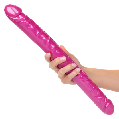CalExotics Size Queen 17" Dual-Ended Dong – Pink