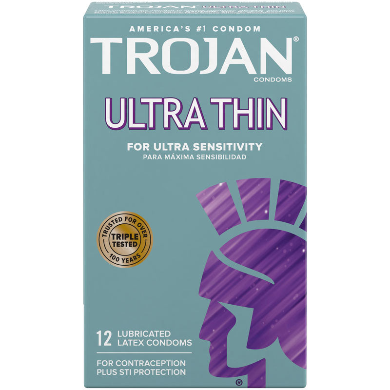 Trojan Sensitivity Ultra Thin Lubricated Condoms – 12 Pack