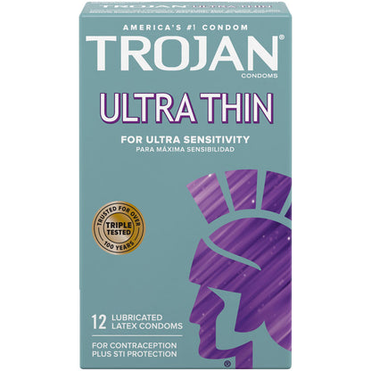 Trojan Sensitivity Ultra Thin Lubricated Condoms – 12 Pack