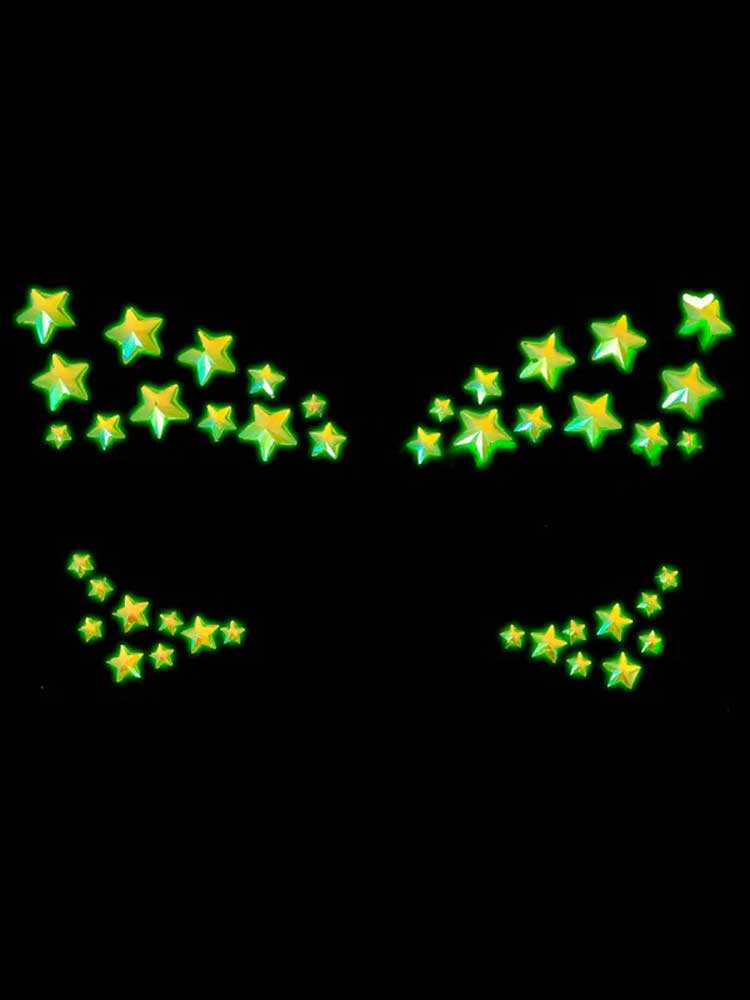 Leg Avenue Celeste Glow in the Dark Face Jewels Sticker – Multicolor