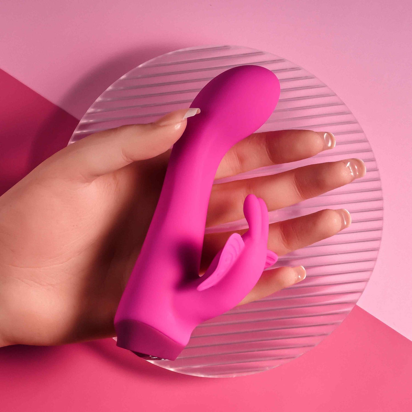 Evolved Novelties Butterfly Love Pink Vibrator with Butterfly Stimulator