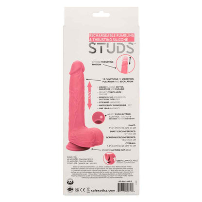 CalExotics Rechargeable Rumbling and Thrusting Silicone Stud - Pink