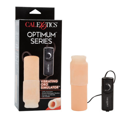 CalExotics Vibrating Oro Stimulator – Multi-Speed Vibrating Penis Sleeve – Beige