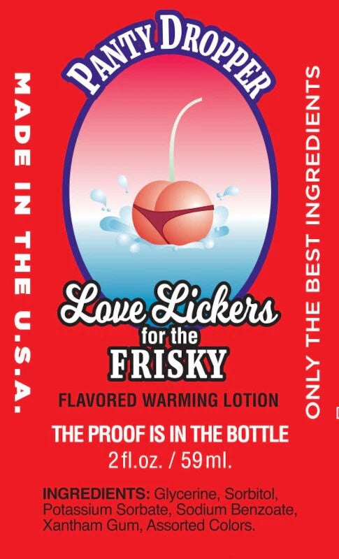 Love Lickers Massage Oil - Panty Dropper - Edible Warming Oil - Red