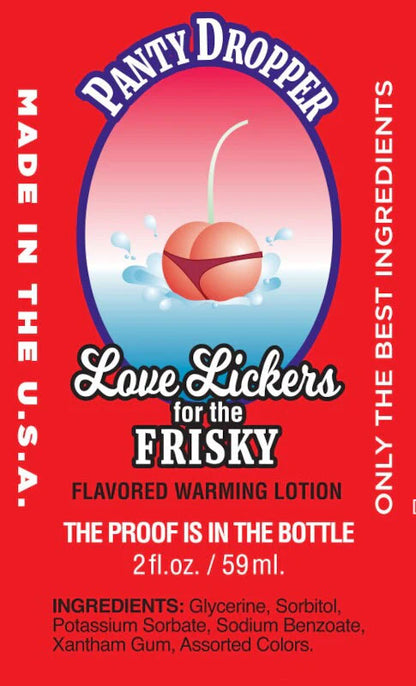 Love Lickers Massage Oil - Panty Dropper - Edible Warming Oil - Red