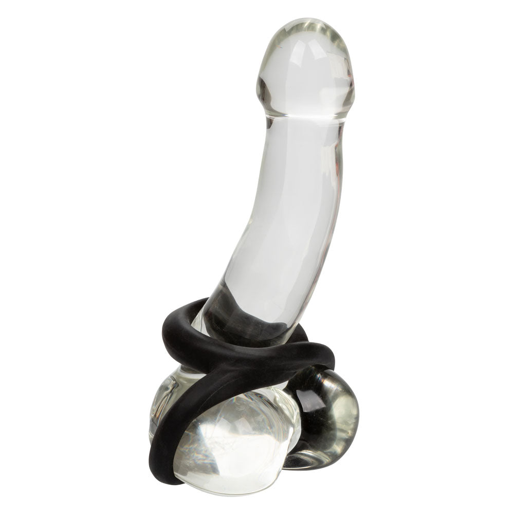 CalExotics Ultra-Soft Crazy 8 Dual Enhancer Ring – Black