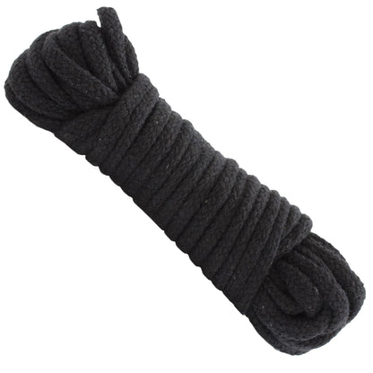 Doc Johnson Japanese Style Cotton Bondage Rope - 32 Feet - Black