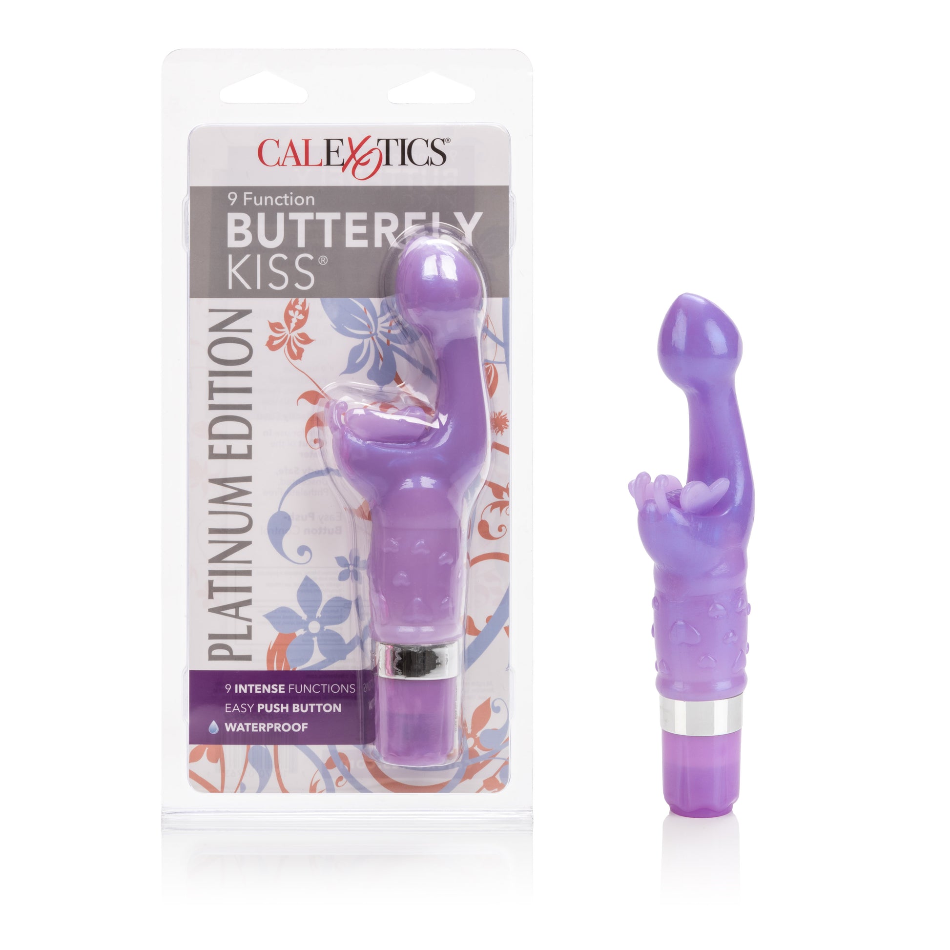 CalExotics Platinum Edition Butterfly Kiss Vibrator - Purple - 9 Function