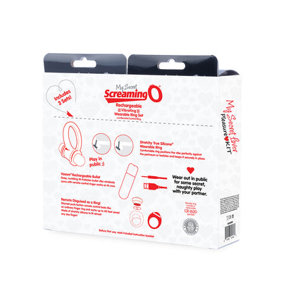 Screaming O My Secret Lover Kit – Rechargeable Vibrating Rings – Multi