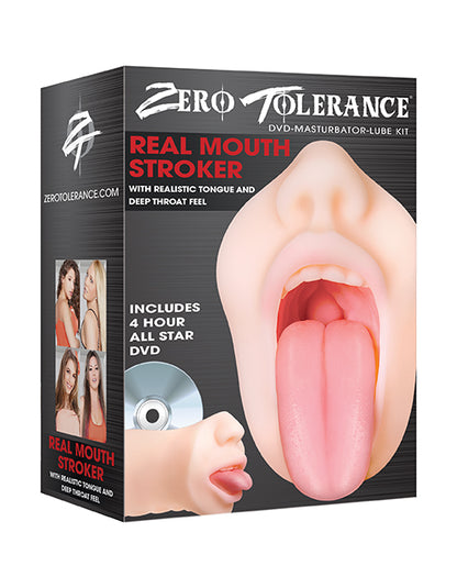Evolved Novelties Real Mouth Stroker with Realistic Tongue – Beige