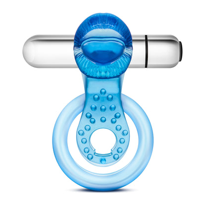 Blush Novelties 10 Function Vibrating Tongue Ring - Blue