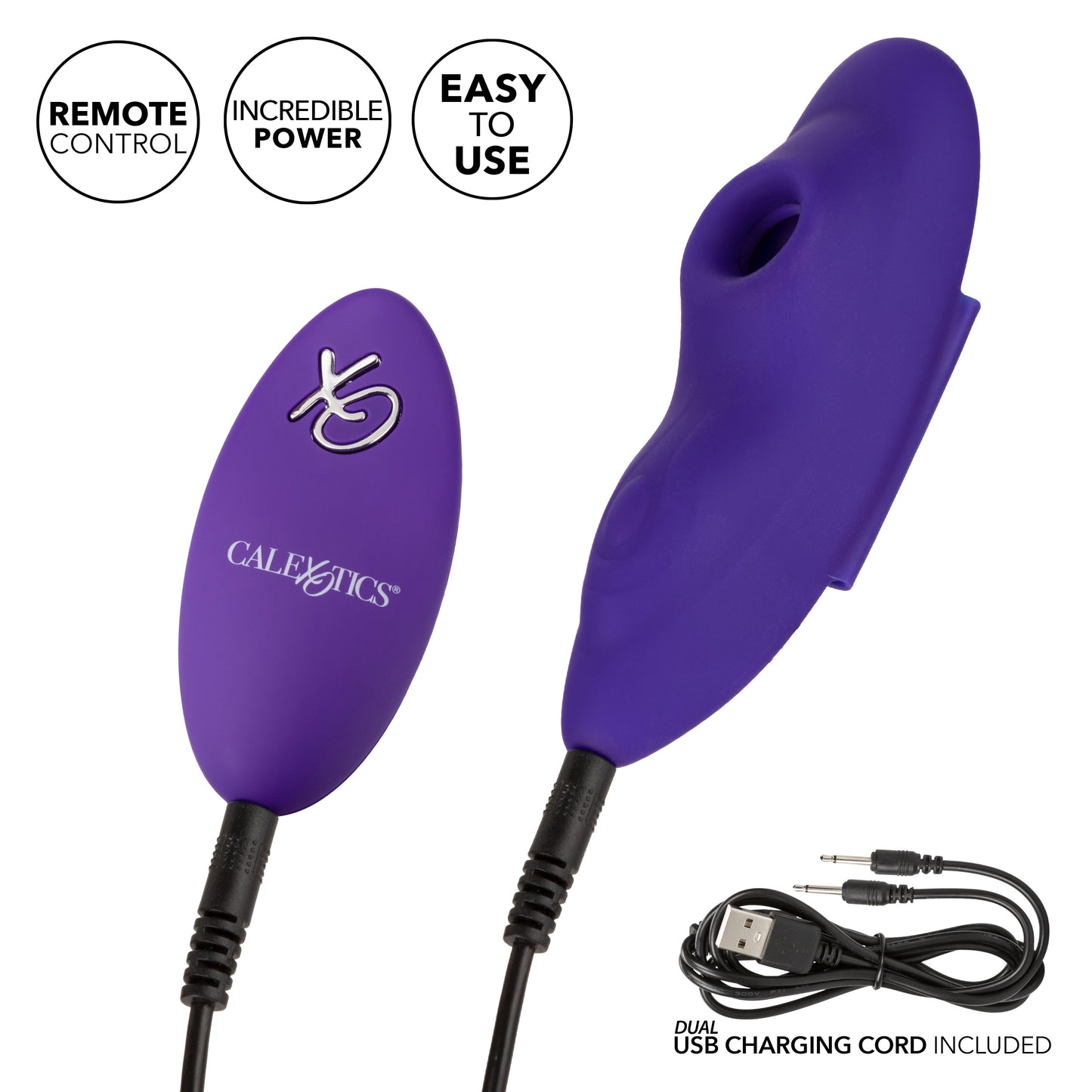 CalExotics Lock-N-Play Remote Suction Panty Teaser – Purple