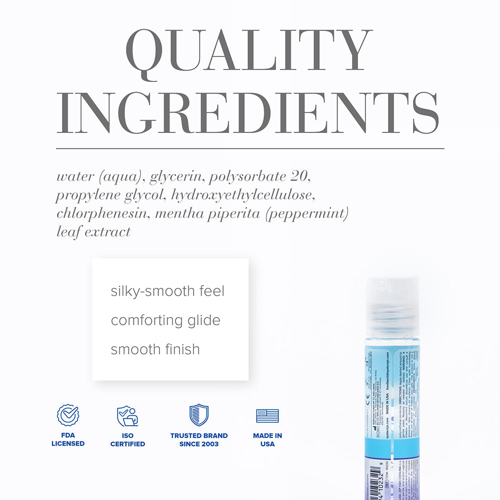 JO H2O Cooling Water-Based Lubricant 1oz - Clear - Silky-Smooth Feel