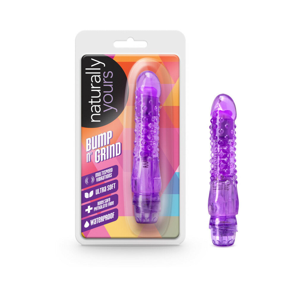 Blush Naturally Yours Bump n Grind Textured Slimline Vibrator – Purple