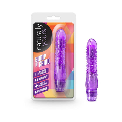 Blush Naturally Yours Bump n Grind Textured Slimline Vibrator – Purple