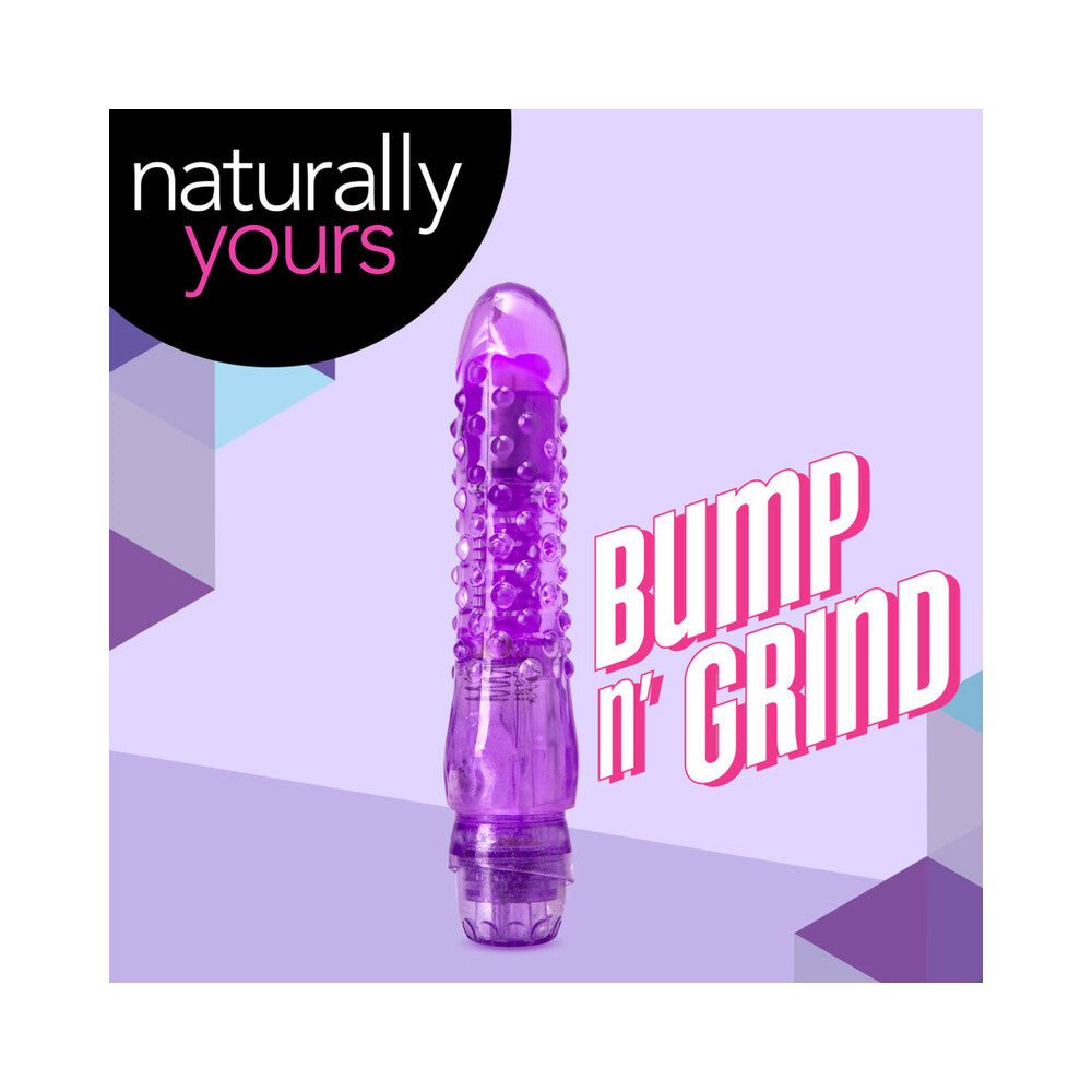 Blush Naturally Yours Bump n Grind Textured Slimline Vibrator – Purple