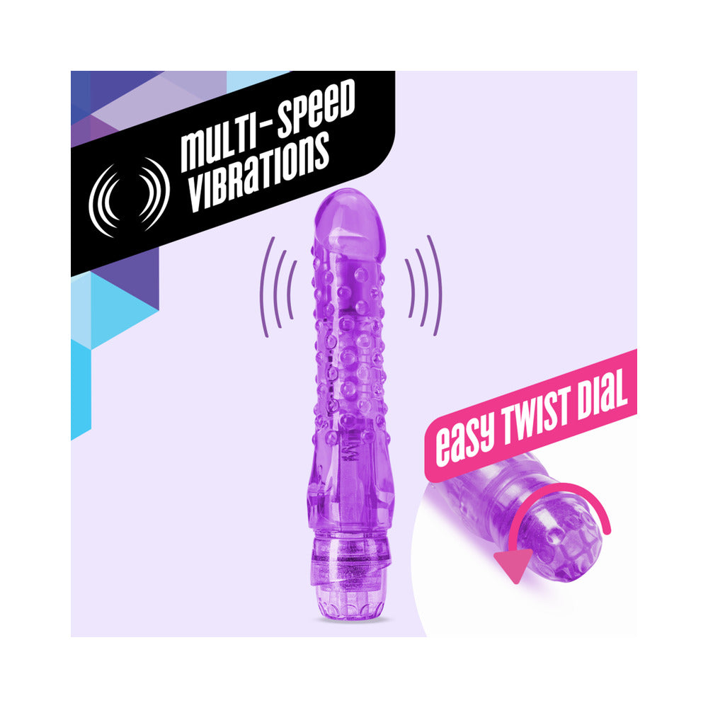 Blush Naturally Yours Bump n Grind Textured Slimline Vibrator – Purple