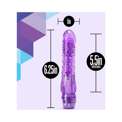 Blush Naturally Yours Bump n Grind Textured Slimline Vibrator – Purple