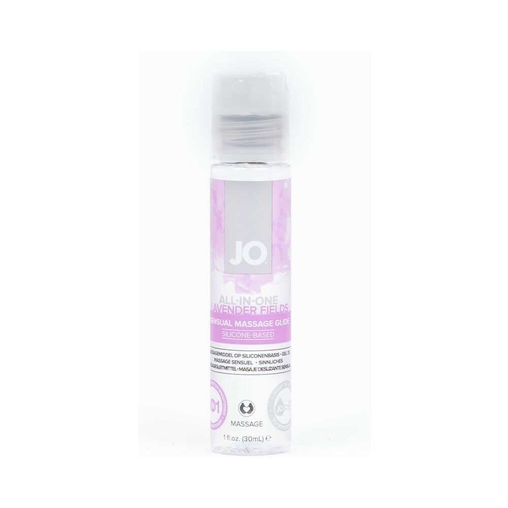 JO All-In-One Sensual Massage Glide Lavender – 1 oz Silicone Massage Oil