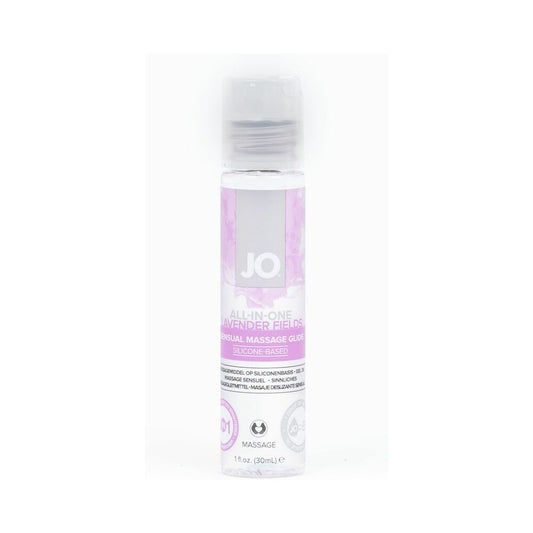 JO All-In-One Sensual Massage Glide Lavender – 1 oz Silicone Massage Oil