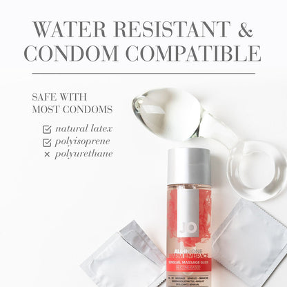 JO All-In-One Sensual Massage Glide Warming – Clear – 1 oz.