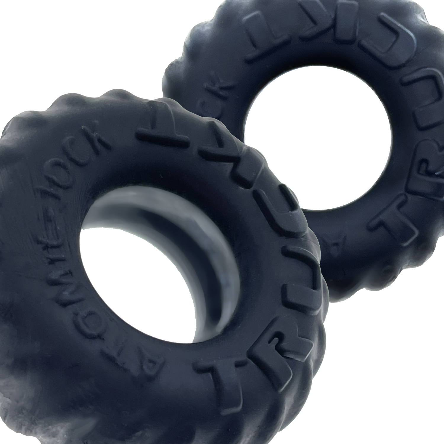 Oxballs TRUCKT 2 Piece Cockring Set - Night Black - Versatile Wear