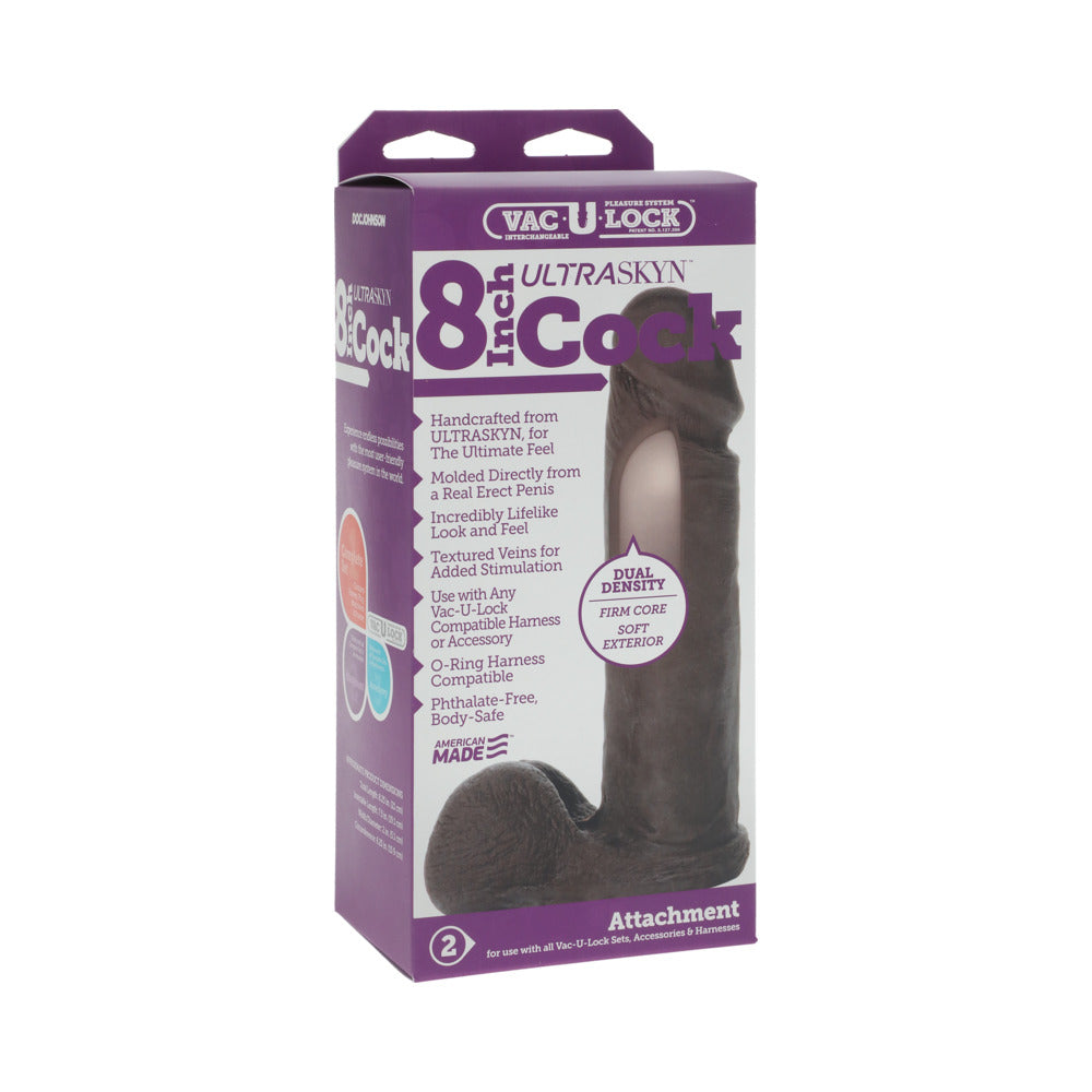 Doc Johnson Vac-U-Lock 8-Inch ULTRASKYN Cock – Black